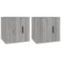 Preview: TV-Wandschränke 2 Stk. Grau Sonoma 40x34,5x40 cm