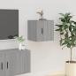 Preview: TV-Wandschränke 2 Stk. Grau Sonoma 40x34,5x40 cm