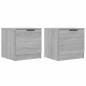 Preview: Nachttische 2 Stk. Grau Sonoma 40x39x40 cm