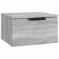 Preview: Wand-Nachttisch Grau Sonoma 34x30x20 cm