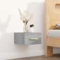 Preview: Wand-Nachttische 2 Stk. Grau Sonoma 35x35x20 cm