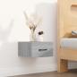 Preview: ARDEBO.de - Wand-Nachttisch Grau Sonoma 35x35x20 cm