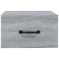 Preview: Wand-Nachttisch Grau Sonoma 35x35x20 cm