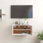 Preview: Wandschrank Weiß 60x30x30 cm Massivholz Kiefer