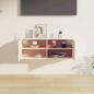 Preview: Wandschrank Weiß 80x30x30 cm Massivholz Kiefer