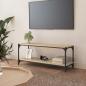 Preview: ARDEBO.de - TV-Schrank Sonoma-Eiche 100x33x41 cm Holzwerkstoff und Stahl