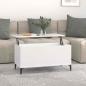 Preview: ARDEBO.de - Couchtisch Weiß 90x44,5x45 cm Holzwerkstoff