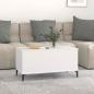Preview: Couchtisch Weiß 90x44,5x45 cm Holzwerkstoff