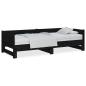 Preview: Ausziehbares Tagesbett Schwarz Massivholz Kiefer 2x(90x200) cm