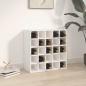 Preview: ARDEBO.de - Weinschrank Weiß 56 x 25 x 56 cm Massivholz Kiefer