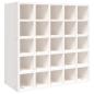 Preview: Weinschrank Weiß 56 x 25 x 56 cm Massivholz Kiefer