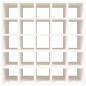 Preview: Weinschrank Weiß 56 x 25 x 56 cm Massivholz Kiefer