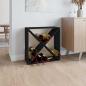 Preview: ARDEBO.de - Weinregal Schwarz 62x25x62 cm Massivholz Kiefer