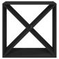 Preview: Weinregal Schwarz 62x25x62 cm Massivholz Kiefer