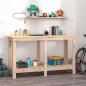 Preview: ARDEBO.de - Werkbank 140x50x80 cm Massivholz Kiefer
