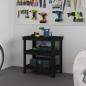 Preview: ARDEBO.de - Werkbank Schwarz 78,5x50x80 cm Massivholz Kiefer