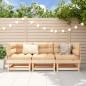 Preview: ARDEBO.de - 3-tlg. Garten-Lounge-Set Massivholz Kiefer