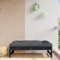 Preview: ARDEBO.de - Gartenhocker Schwarz 120x80 cm Massivholz Kiefer