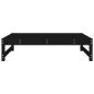 Preview: Gartenhocker Schwarz 120x80 cm Massivholz Kiefer