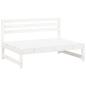 Preview: Garten-Mittelsofas 2 Stk. Weiß 120x80 cm Massivholz Kiefer