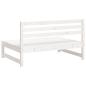Preview: Garten-Mittelsofas 2 Stk. Weiß 120x80 cm Massivholz Kiefer