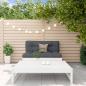 Preview: ARDEBO.de - 2-tlg. Garten-Lounge-Set Weiß Massivholz Kiefer