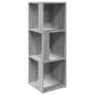 Preview: Eckregal Grau Sonoma 33x33x100 cm Holzwerkstoff
