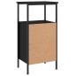 Preview: Nachttisch Schwarz 41x31x80 cm Holzwerkstoff