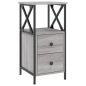Preview: Nachttisch Grau Sonoma-Eiche 34x35,5x70 cm Holzwerkstoff
