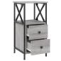 Preview: Nachttisch Grau Sonoma-Eiche 34x35,5x70 cm Holzwerkstoff