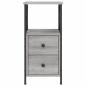 Preview: Nachttisch Grau Sonoma-Eiche 34x35,5x70 cm Holzwerkstoff