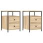 Preview: Nachttische 2 Stk. Sonoma-Eiche 44x45x60 cm Holzwerkstoff