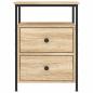 Preview: Nachttische 2 Stk. Sonoma-Eiche 44x45x60 cm Holzwerkstoff