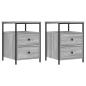 Preview: Nachttische 2 Stk. Grau Sonoma 44x45x60 cm Holzwerkstoff