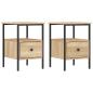 Preview: Nachttische 2 Stk. Sonoma-Eiche 34x36x50 cm Holzwerkstoff