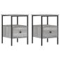 Preview: Nachttische 2 Stk. Grau Sonoma 34x36x50 cm Holzwerkstoff