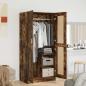 Preview: ARDEBO.de - Kleiderschrank Räuchereiche 82,5x51,5x180 cm Holzwerkstoff
