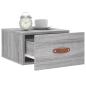 Preview: Wand-Nachttisch Grau Sonoma 35x35x20 cm