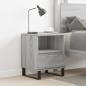 Preview: ARDEBO.de - Nachttisch Grau Sonoma 40x35x50 cm Holzwerkstoff