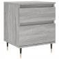 Preview: Nachttisch Grau Sonoma 40x35x50 cm Holzwerkstoff