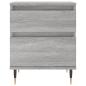 Preview: Nachttisch Grau Sonoma 40x35x50 cm Holzwerkstoff