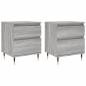 Preview: Nachttische 2 Stk. Grau Sonoma 40x35x50 cm Holzwerkstoff