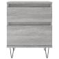 Preview: Nachttische 2 Stk. Grau Sonoma 40x35x50 cm Holzwerkstoff