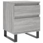 Preview: Nachttisch Grau Sonoma 40x35x50 cm Holzwerkstoff