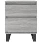 Preview: Nachttisch Grau Sonoma 40x35x50 cm Holzwerkstoff