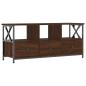 Preview: TV-Schrank Braun Eichen-Optik 102x33x45cm Holzwerkstoff & Eisen