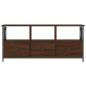 Preview: TV-Schrank Braun Eichen-Optik 102x33x45cm Holzwerkstoff & Eisen