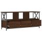 Preview: TV-Schrank Braun Eichen-Optik 102x33x45cm Holzwerkstoff & Eisen