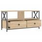 Preview: TV-Schrank Sonoma-Eiche 90x33x45 cm Holzwerkstoff & Eisen