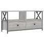Preview: TV-Schrank Grau Sonoma 90x33x45 cm Holzwerkstoff & Eisen
